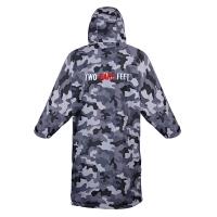 Two Bare Feet Kids Weatherproof Changing Robe & Changing Mat - Grey Camo / Red Extra Image 1 Preview